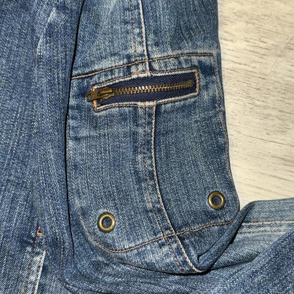 EUC Vintage 90s Y2K era Old Navy Denim Cargo Utility Jean Jacket - Picture 3 of 8